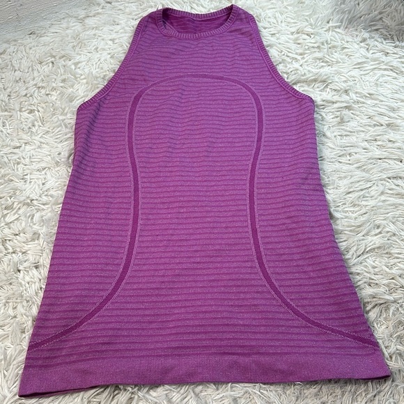 Lululemon Run: Swiftly Tech Tank Rugby Stripe Tonal Heathered Ultra Violet - Picture 1 of 4